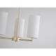 Searchlight-4787-3SB-CR - Knightsbridge 3 - Satin Brass 3 Light Centre Fitting with Cream Shade