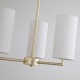 Searchlight-4787-3SB-CR - Knightsbridge 3 - Satin Brass 3 Light Centre Fitting with Cream Shade