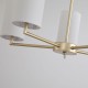Searchlight-4787-5SB-CR - Knightsbridge 3 - Satin Brass 5 Light Centre Fitting with Cream Shade
