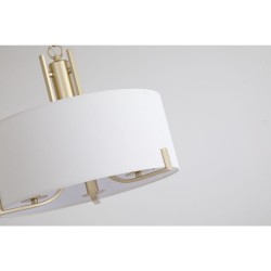 Knightsbridge 3 - Satin Brass 3 Light Pendant with Cream Shade