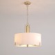 Searchlight-4788-3SB-CR - Knightsbridge 3 - Satin Brass 3 Light Pendant with Cream Shade