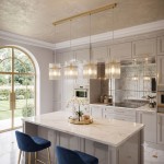 Swizzle - Matt Gold 4 Light over Island Fitting with Champagne Rods