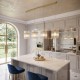 Searchlight-55620-4CP - Swizzle - Matt Gold 4 Light over Island Fitting with Champagne Rods
