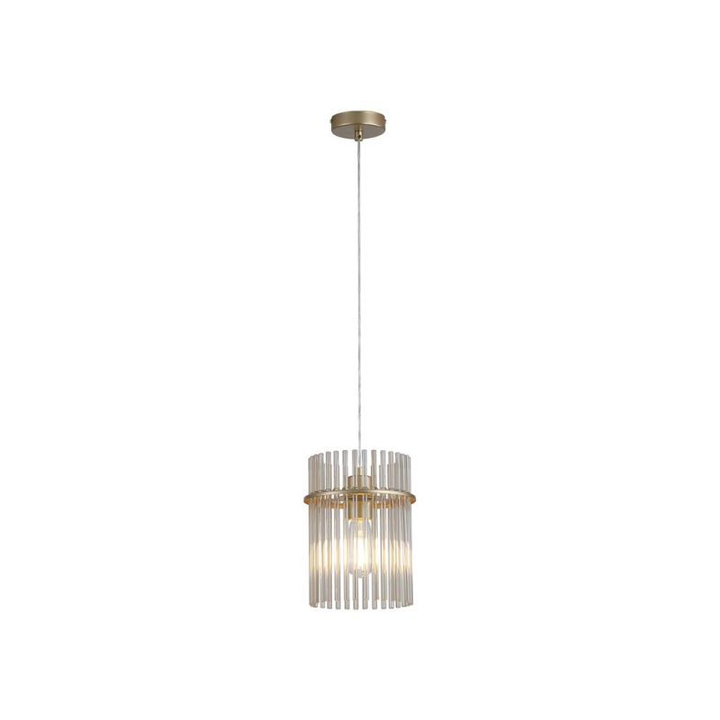 Searchlight-55620CP - Swizzle - Matt Gold Pendant with Champagne Rods
