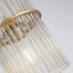 Searchlight-55620CP - Swizzle - Matt Gold Pendant with Champagne Rods