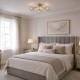 Searchlight-6573-3AB - Bellis II - Antique Brass 3 Light Semi Flush with Crystal
