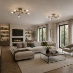 Armstrong - Antique Brass 6 Light Semi Flush