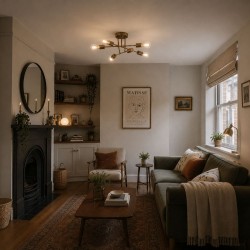 Armstrong - Satin Silver 6 Light Semi Flush