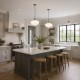 Searchlight-8071-1SS - School House - Satin Silver Pendant with White Opal Glass IP44