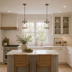 Hazel - Antique Brass Lantern Pendant