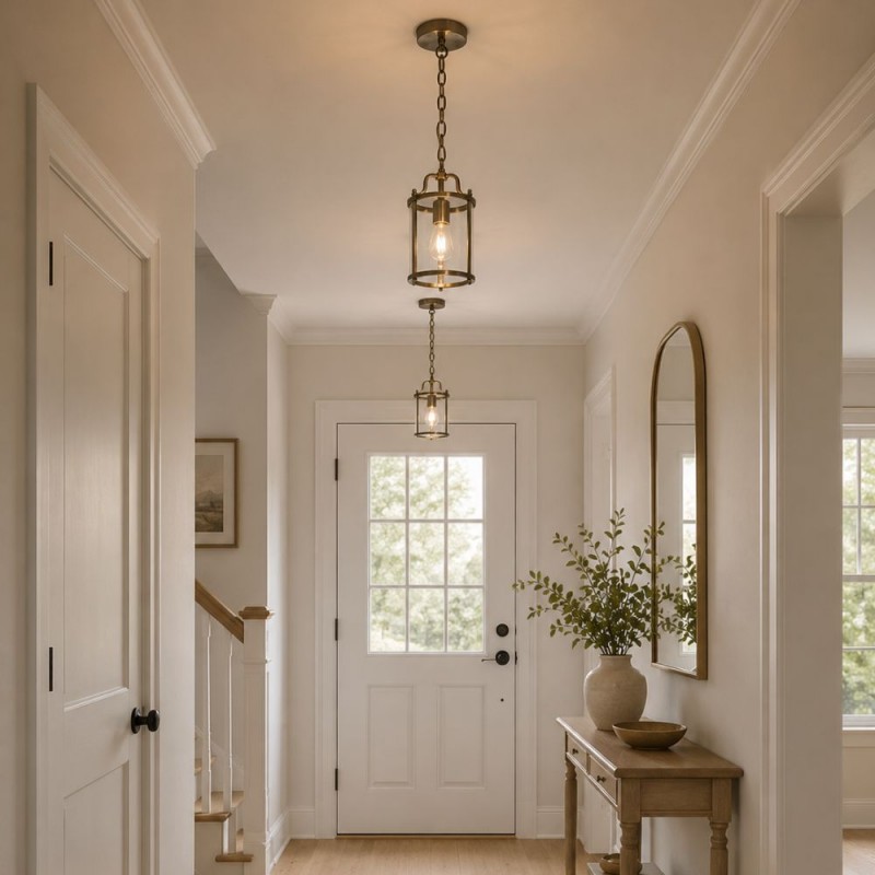 Prism-9310 - Hazel - Satin Nickel Lantern Pendant