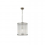Nice 2 - Antique Brass Pendant with Clear Glass Rods Nice 2 - Antique Brass Pendant with Clear Glass Rods