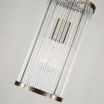 Nice 1 - Antique Brass Pendant with Clear Glass Rods