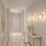 Nikita - Satin Brass Wall Lamp with Clear Ribbed Glass