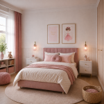 Nikita - Satin Brass Wall Lamp with Pink Ribbed Glass
