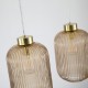 Searchlight-NIK-SP3-SB+3x01NIK-AM - Nikita - Satin Brass 3 Light over Island Fitting with Amber Ribbed Big Glass