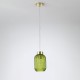 - Nikita - Satin Brass Pendant with Green Ribbed Glass ∅ 14 cm Searchlight-NIK-SP1-SB+02NIK-GR - Nikita - Satin Brass Pendant with Green Ribbed Glass ∅ 14 cm