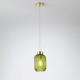 - Nikita - Satin Brass Pendant with Green Ribbed Glass ∅ 14 cm Searchlight-NIK-SP1-SB+02NIK-GR - Nikita - Satin Brass Pendant with Green Ribbed Glass ∅ 14 cm