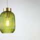 - Nikita - Satin Brass Pendant with Green Ribbed Glass ∅ 14 cm Searchlight-NIK-SP1-SB+02NIK-GR - Nikita - Satin Brass Pendant with Green Ribbed Glass ∅ 14 cm