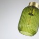 - Nikita - Satin Brass Pendant with Green Ribbed Glass ∅ 14 cm Searchlight-NIK-SP1-SB+02NIK-GR - Nikita - Satin Brass Pendant with Green Ribbed Glass ∅ 14 cm