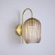 Searchlight-NIK-WB-SB+02NIK-AM - Nikita - Satin Brass Wall Lamp with Amber Ribbed Glass