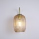 Searchlight-NIK-WB-SB+02NIK-AM - Nikita - Satin Brass Wall Lamp with Amber Ribbed Glass