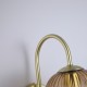 Searchlight-NIK-WB-SB+02NIK-AM - Nikita - Satin Brass Wall Lamp with Amber Ribbed Glass