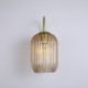 Searchlight-NIK-WB-SB+02NIK-AM - Nikita - Satin Brass Wall Lamp with Amber Ribbed Glass