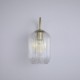 Searchlight-NIK-WB-SB+02NIK-CL - Nikita - Satin Brass Wall Lamp with Clear Ribbed Glass