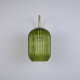 Searchlight-NIK-WB-SB+02NIK-GR - Nikita - Satin Brass Wall Lamp with Green Ribbed Glass