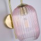Searchlight-NIK-WB-SB+02NIK-PI - Nikita - Satin Brass Wall Lamp with Pink Ribbed Glass