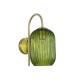 Searchlight-NIK-WB-SB+02NIK-GR - Nikita - Satin Brass Wall Lamp with Green Ribbed Glass