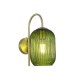 Searchlight-NIK-WB-SB+02NIK-GR - Nikita - Satin Brass Wall Lamp with Green Ribbed Glass