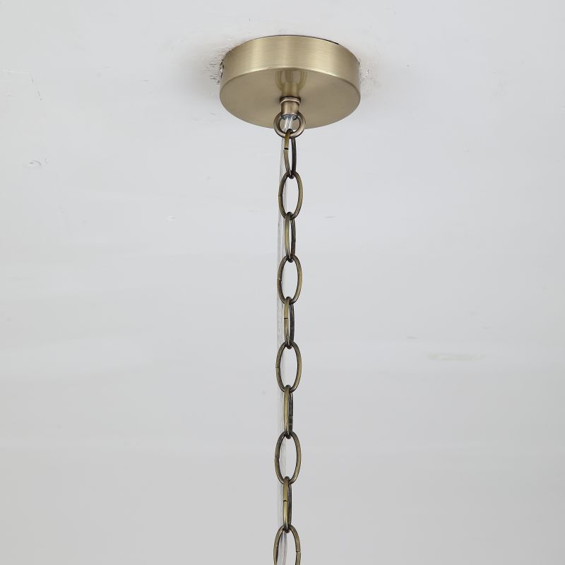 Ceiling Lights - Gatsby - Antique Brass 4 Light Pendant with Ribbed Glass Searchlight-04GAT-AB - Gatsby - Antique Brass 4 Light Pendant with Ribbed Glass