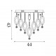 Searchlight-2456-6CC - Spindle - Crystal & Chrome Remote 6 Light Ceiling Lamp