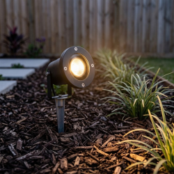 Spikey - Outdoor Black & Clear Glass Spike Spots (bulb excluded)