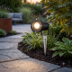 Searchlight-5001BK - Spikey - Outdoor Black & Clear Glass Spike Spots