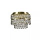 Prism-74271 - Alice - Satin Brass 3 Light Semi Flush with Clear Glass Drops