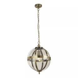 Magnolia - Antique Brass Lantern Pendant