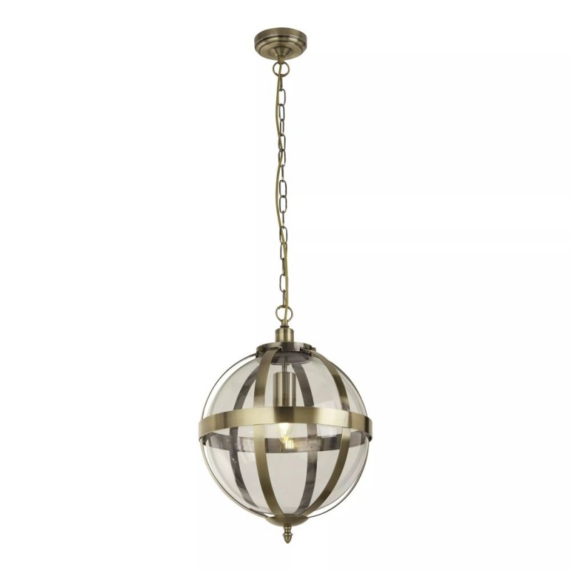 Prism-25773 - Magnolia - Antique Brass Lantern Pendant