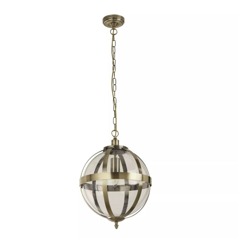 Prism-25773 - Magnolia - Antique Brass Lantern Pendant