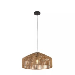 Jute - Black Pendant with Natural Jute Shade
