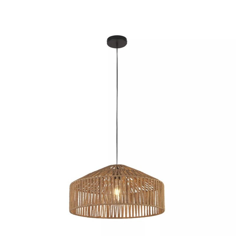 Ambience-67681 - Jute - Black Pendant with Natural Jute Shade