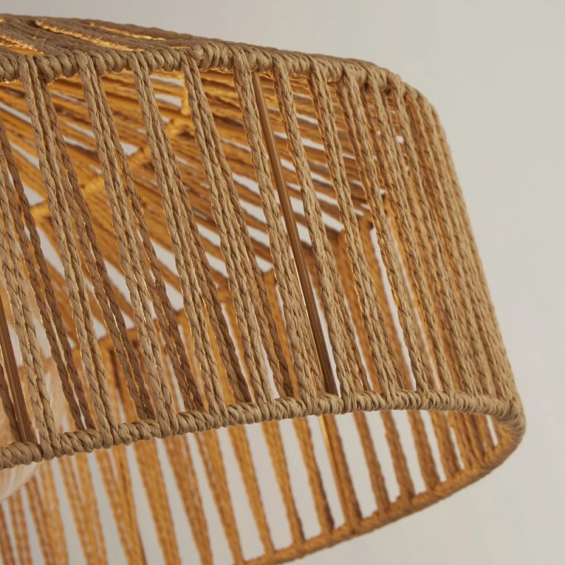 Ambience-67681 - Jute - Black Pendant with Natural Jute Shade