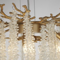 Willow - Matt Gold 5 Light Centre Fitting with Crystal Willow - Matt Gold 5 Light Centre Fitting with Crystal