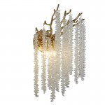 Willow - Matt Gold 2 Light Wall Lamp with Crystal Willow - Matt Gold 2 Light Wall Lamp with Crystal