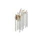 Prism-74284 - Willow - Matt Gold 2 Light Wall Lamp with Crystal