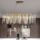 Prism-74286 - Willow - Matt Gold 10 Light over Island Fitting with Crystal