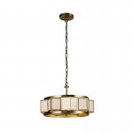Laurel - Gold 3 Light Pendant with White Acrylic Shade Laurel - Gold 3 Light Pendant with White Acrylic Shade
