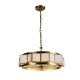 Prism-73180 - Laurel - Gold 5 Light Pendant with White Acrylic Shade